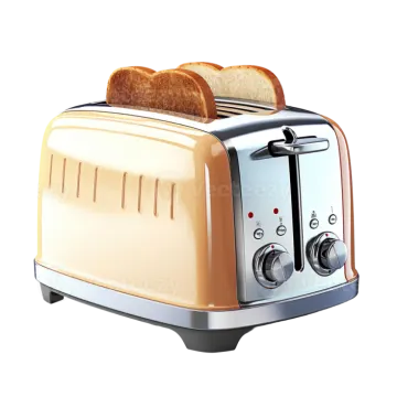 a toaster with two slices of bread on it