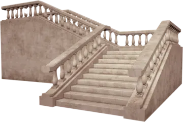 a set of stairs on a white background