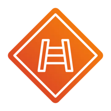 an orange road sign with the letter a