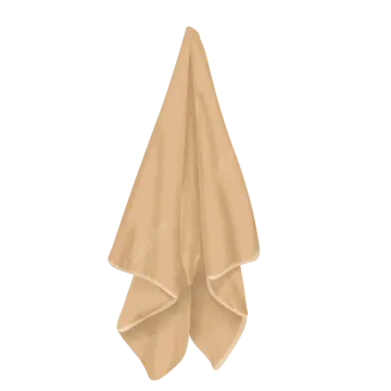 a beige towel on a white background