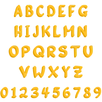 a set of balloons with the letters and numbers