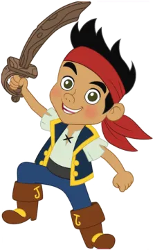 a cartoon pirate with a sword