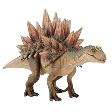a toy dinosaur with spikes on its back