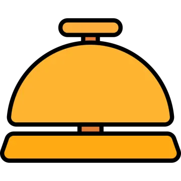 a yellow bell on a white background