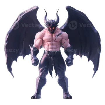 an image of a male demon with wings
