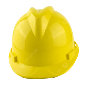yellow hard hat on white background