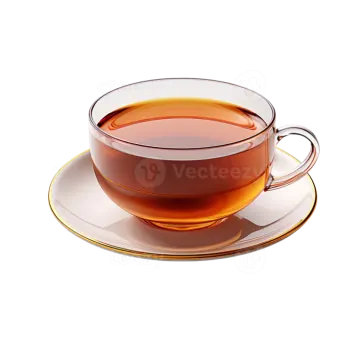 a cup of tea on a saucer