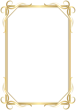 a gold frame on a white background