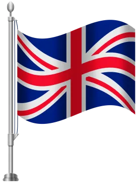 a british flag waving in the wind