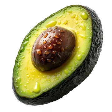 an avoca with a chocolate covered in it