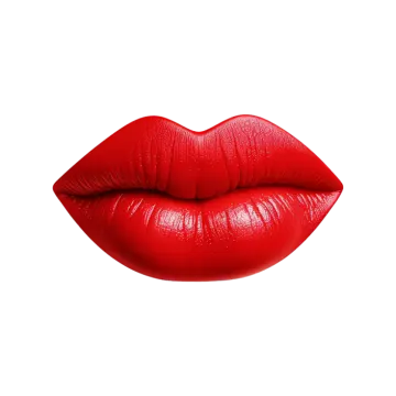 a red lipstick on a white background