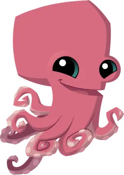 an octopus with big eyes and tentacles