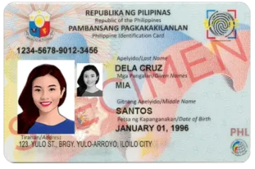 an id card with a woman's face on it
