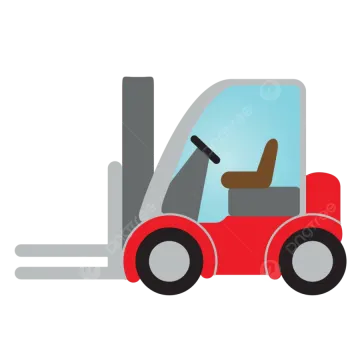 a red forklift truck with the door open