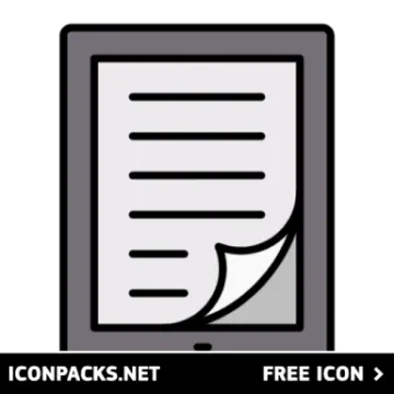 an icon of a tablet with a document on the screen