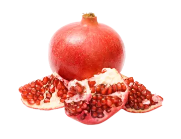a pome on a white background