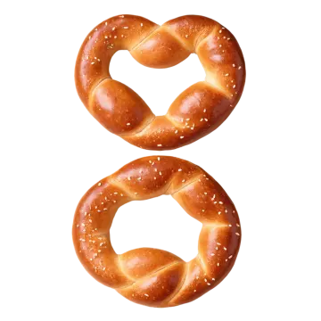 a pair of pretzes on a white background