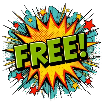 a free comic speech with the word free