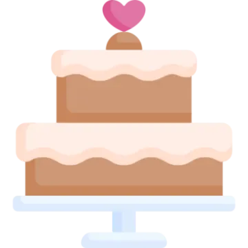 a cake with a heart on top