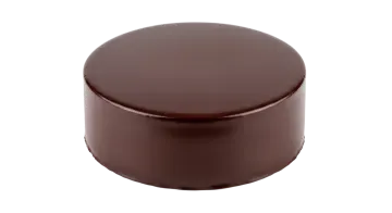 a chocolate covered jar with a lid