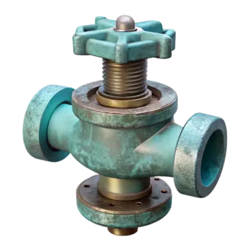 a green ball valve on a white background