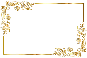 a gold frame with a floral pattern on it