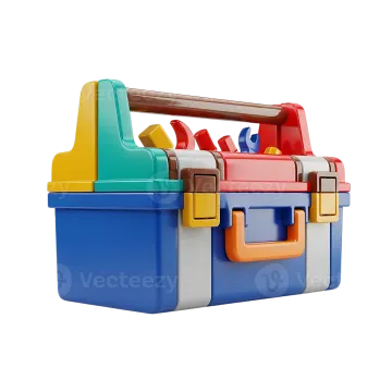 a plastic tool box with tools in it