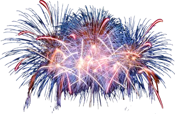 colorful fireworks png clipart