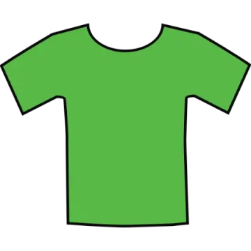 a green t - shirt