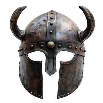 a viking helmet with horns and horns
