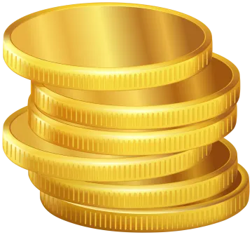 a stack of gold coins