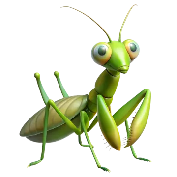 an illustration of a praying mantis