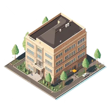 a building with a car parked on the street