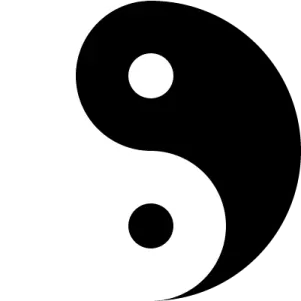 a black and white yin symbol