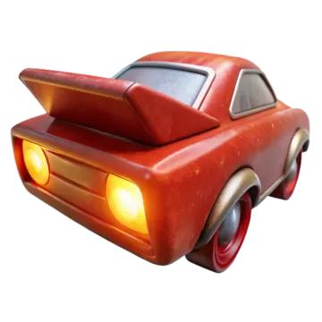 a toy car with a light on top