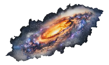 a map of croatia with the shape of a galaxy