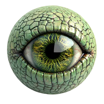 a close up of a green eye