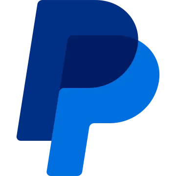 a blue logo with the letter p on it
