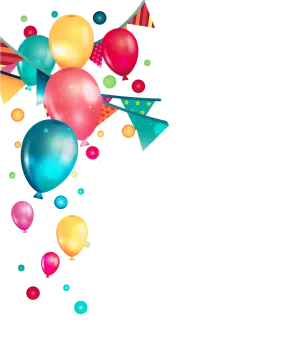 a bunch of balloons on a white background