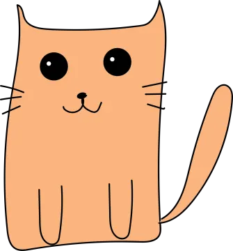 an orange cat with black eyes