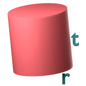 a 3d image of a red cylinder