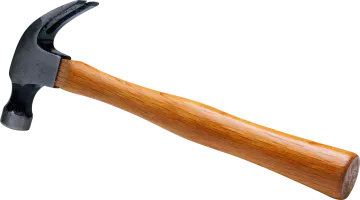 a hammer on a white background