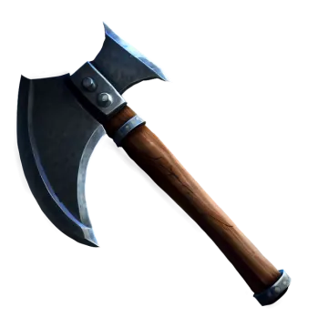 an axe on a white background