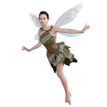 a young girl dressed as a fairy