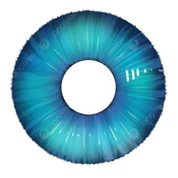 a close up view of an eye with blue iris