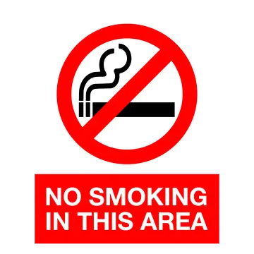 no smoking in this area sign