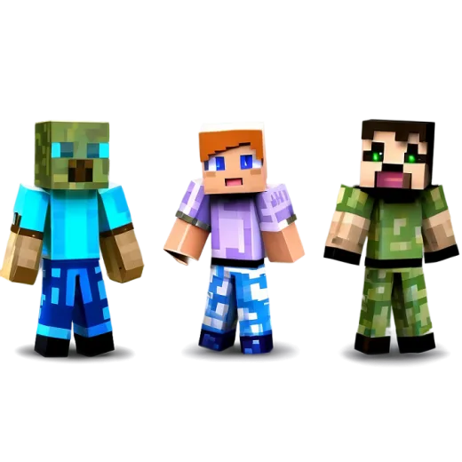 a group of minecraft characters