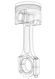a drawing of a piston
