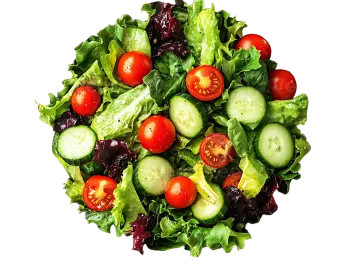 a bowl filled with salad and vegetables