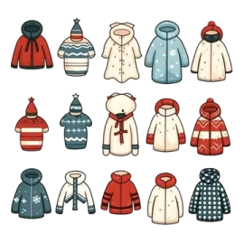 a set of winter clothes